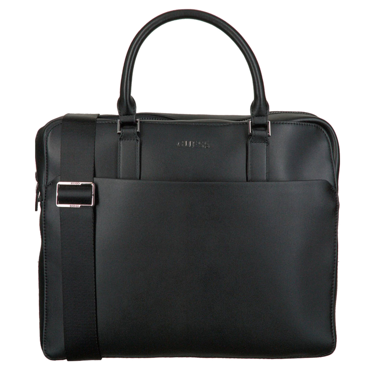 Guess, Scala, Ecological leather, Textile Briefcase, Computer, Black, 36 x 29 x 9 cm, For Men - Feel You