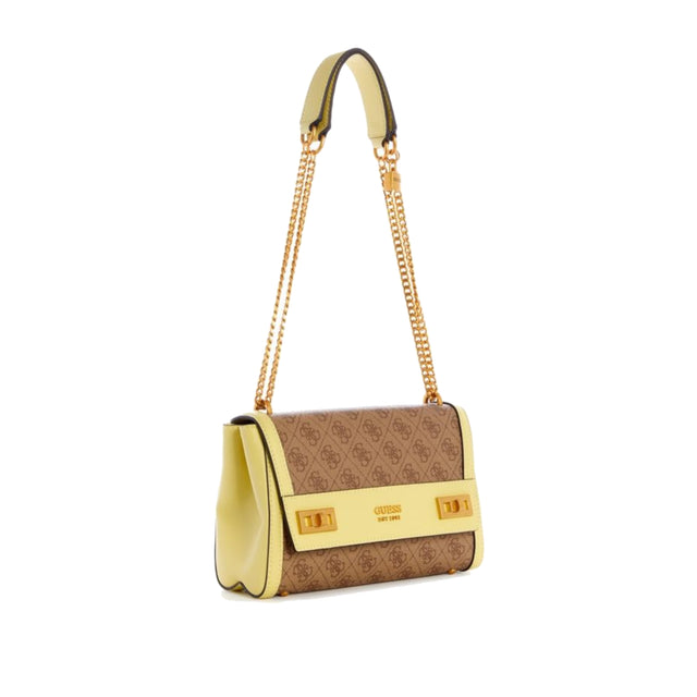 Guess, Scala, Textile Bag, Shoulder Bag, Latte/Light, XA787019, For Women - Feel You