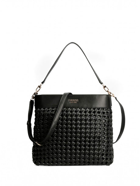 Guess, Sicilia, Artificial Fiber, Textile Bag, Black, HWWG8490020BLA, For Women, 29 x 9 x 24 - Feel You