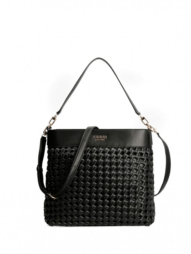 Guess, Sicilia, Artificial Fiber, Textile Bag, Black, HWWG8490020BLA, For Women, 29 x 9 x 24 - Feel You