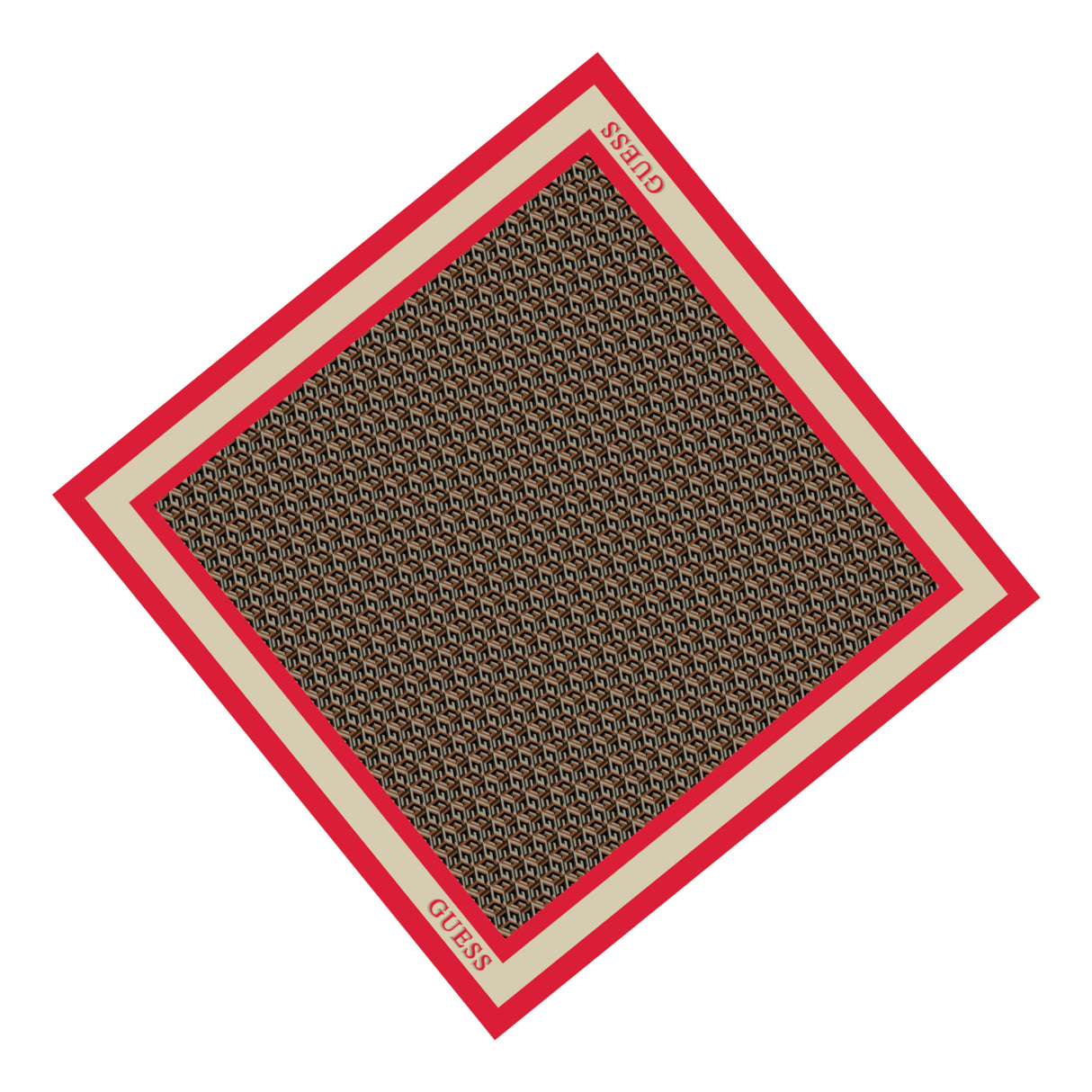 Guess, Silvana, Textile Scarf, Red, 90 x 90, For Women - Feel You