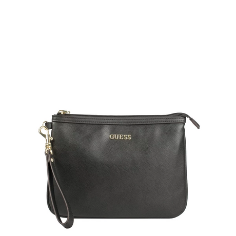 Guess, Vanille, Synthetic Leather, Textile Bag, Toiletry, Black, For Women, 25 x 19 x 2 cm - Feel You