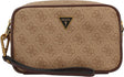 Guess, Vezzola, Polyurethane, Small, Textile Crossbody Bag, Brown, GU154H046-O11, 13x20x5 cm, Unisex - Feel You