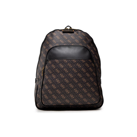 Guess, Vezzola, Synthetic Leather, Textile Backpack, Brown, Laptop Compartiment, hmvezl p1105, For Men, 38 x 33 x 10 cm - Feel You