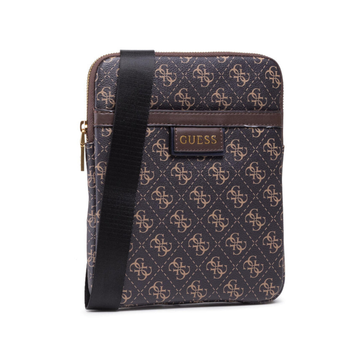 Guess, Vezzola, Textile Crossbody Bag, Dark Brown, 19 x 24 x 2cm, For Men - Feel You