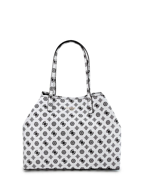 Guess, Vikky, Leather, Textile Bag, White, For Women, 32.5x27x15 cm - Feel You