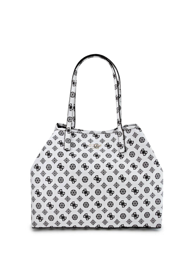 Guess, Vikky, Leather, Textile Bag, White, For Women, 32.5x27x15 cm - Feel You