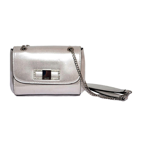 Guess, XBODY FLAP, Textile Crossbody Bag, Silver, Mini, For Women - Feel You