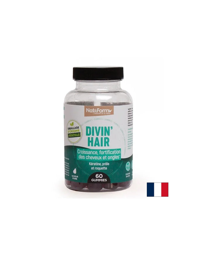 Коса и нокти - Gummies Divin Hair, 60 желирани таблетки - Feel You
