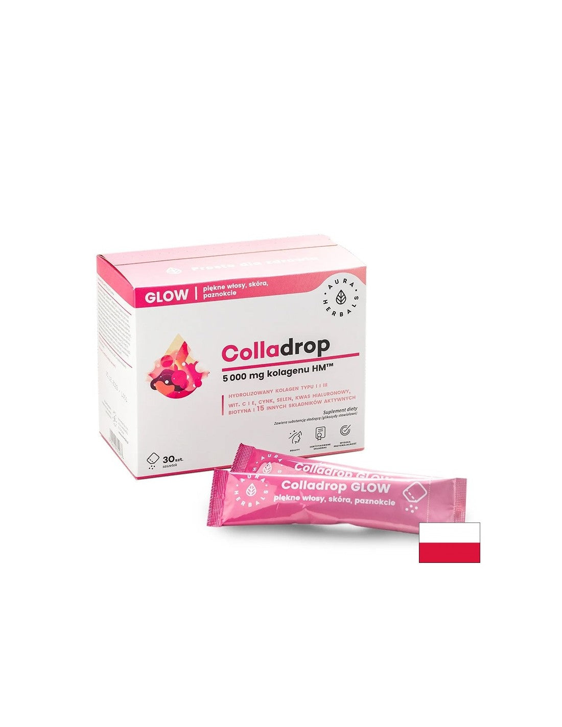 Колаген HM™ за коса, кожа и нокти (с хиалурнова киселина, витамини, минерали и билкови екстракти), 30 сашета - Feel You