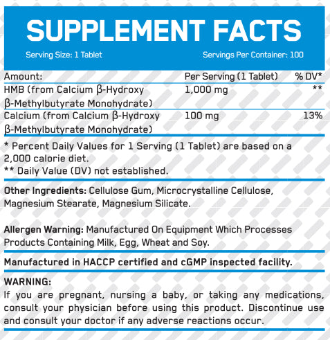 HMB 1000 mg / 100 Tabs - Feel You