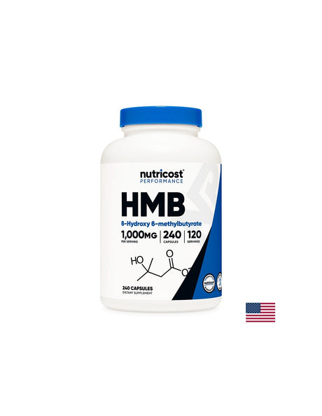 При активен спорт - HMB (Бета-хидрокси-бета-метилбутират), 500 mg/240 капсули, 120 дози Nutricost - Feel You