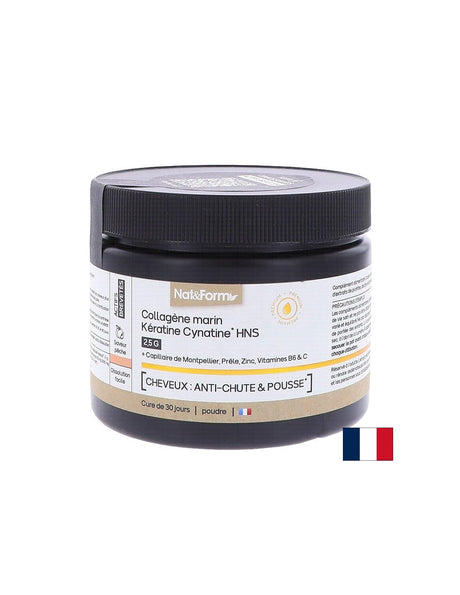 Коса и кожа - Хидролизиран морски колаген + кератин HNS, 120 g прах - Feel You