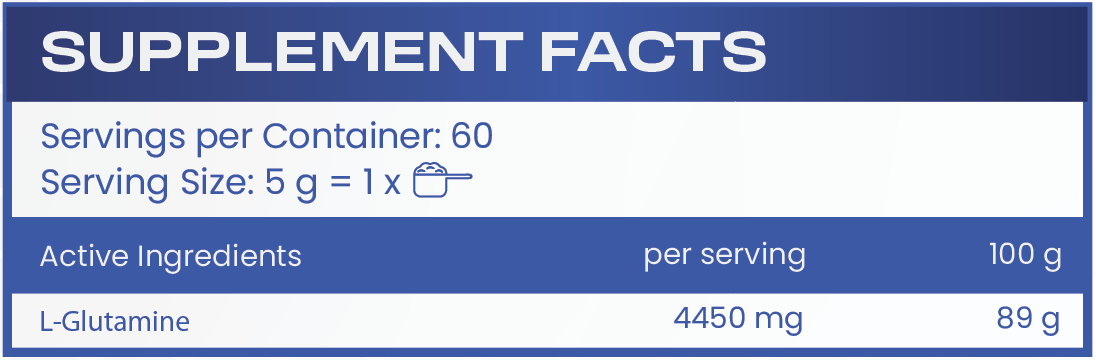 HS LABS - GLUTAMINE POWDER FLAVORED - 300 g - Feel You