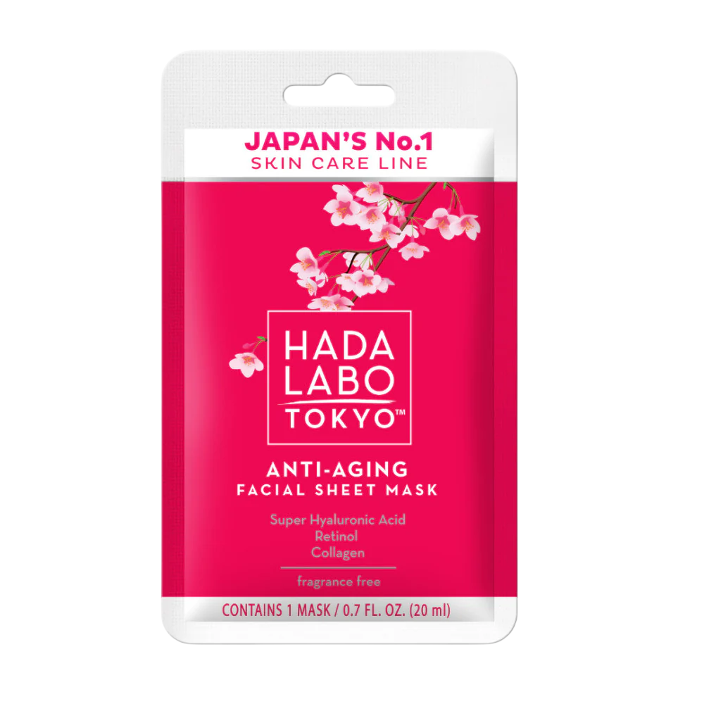 Hada Labo Tokyo, Hada Labo, Hyaluronic Acid & Collagen, Anti-Aging, Sheet Mask, Face, Day, 20 ml - Feel You