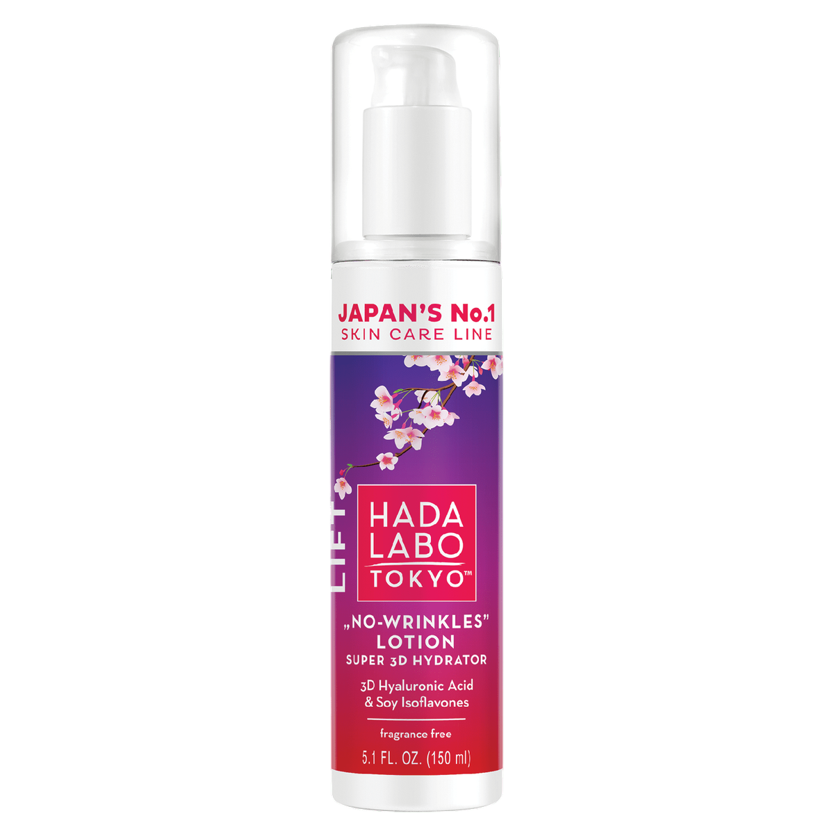 Hada Labo Tokyo, No-Wrinkles, Hyaluronic Acid, Anti-Wrinkle & Moisturizing, Day, Lotion, Face, 150 ml - Feel You