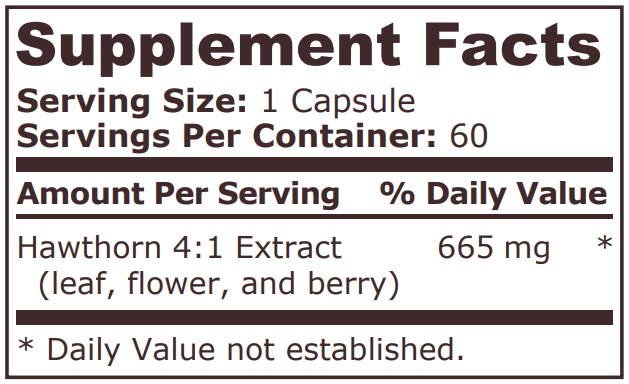 HAWTHORN EXTRACT - 60 capsules