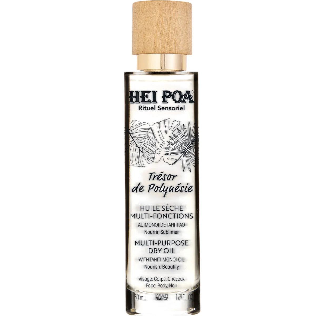 Hei Poa, Tresor De Polynesie, Monoi Oil, Nourishing, Dry Body Oil, 50 ml - Feel You