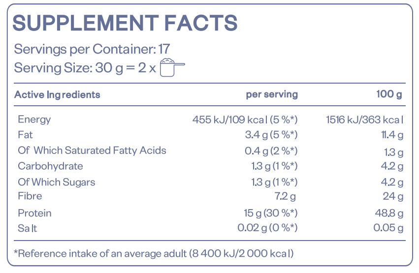 HS LABS - HEMP PROTEIN POWDER - 500 g