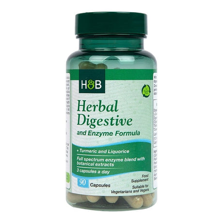 Билкова формула за добро храносмилане (Herbal Digestive and Enzyme Formula) 90 капсули HOLLAND & BARRETT - Feel You