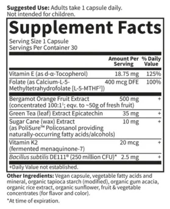 Herbals Heart Health | with Bergamot & K2 - 30 капсули - Feel You