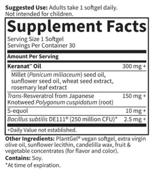 Herbals Menopause + Hair Growth - 30 Гел капсули - Feel You