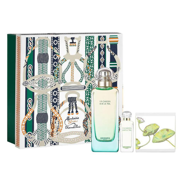 Hermes - Hermes Un Jardin Sur Le Nil Gift Set EDT 100ml, Solid Soap 50g and Mini EDT 7.5ml - 100ml - Feel You
