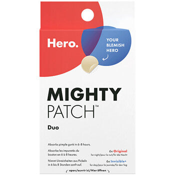 Hero. - Mighty Patch Duo The Original & Invisible Hydrocolloid Patches - Náplasti na nedokonalosti pleti 12 ks - Feel You