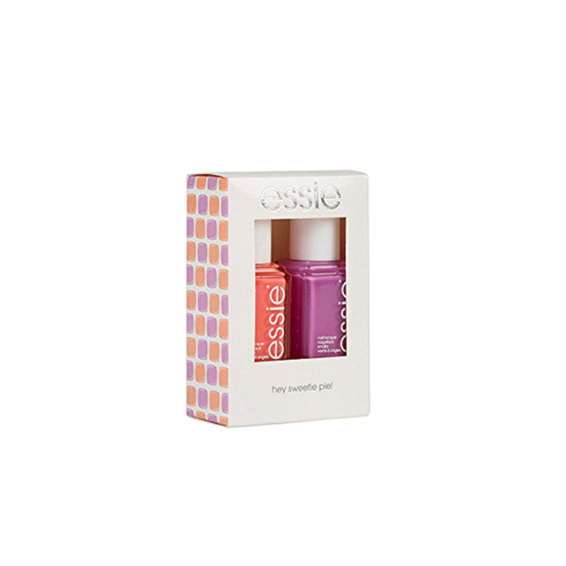 Hey Sweetie Pie! Set Essie: Nail Enamel, Vegan, Glossy Shine Finish, Nail Polish, 36, Splash Of Grenadine, 13.5 ml + Nail Enamel, Vegan, Glossy Shine Finish, Nail Polish, 74, Tart Deco, 13.5 ml - Feel You