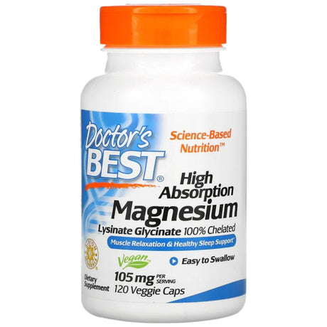 High Absorption 100% Chelated Magnesium Glycinate 105 mg - 120 капсули - Feel You