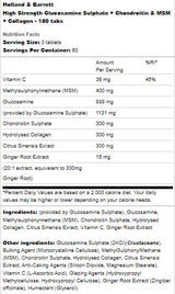 High Strength Glucosamine Sulphate | With Chondroitin, MSM and Collagen - 180 Таблетки - Feel You