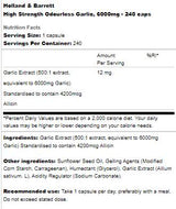 High Strength Odourless Garlic 6000 mg - 240 капсули - Feel You