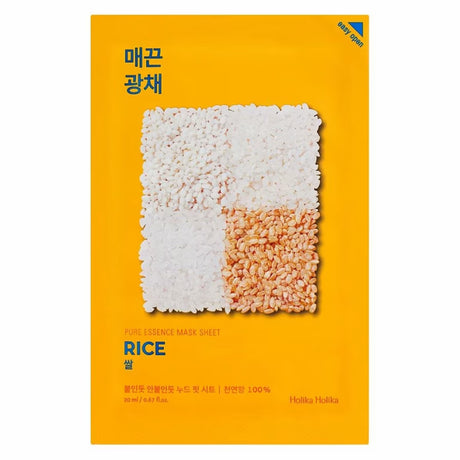 Holika Holika – Pure Essence Mask Sheet, Rice, 23ml - Feel You