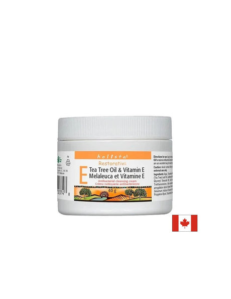 Антибактериален крем - Чаено дърво и Витамин Е Holista, 40 g Natural Factors - Feel You
