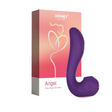Honey Play Box, Angel, Clit Suckers, G Spot Vibrator & Clit Licking Tongue 3-In-1, 9 Vibrating + 9 Licking + 3 Sucking Modes, USB Rechargeable, Silicone+ABS, 18.00 × 13.00 × 6.50 cm, Purple - Feel You