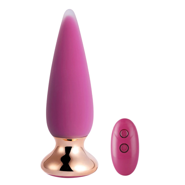 Honey Play Box, Doro Plus, Vibrating Anal Plugs, 10 Vibrating Modes, Remote Control, Curved, USB Rechargeable, ABS+Medical Silicone, 12.00 × 3.40 × 3.40 cm, Pink - Feel You