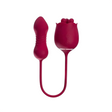 Honey Play Box, Rosa, Rotating Rose Toy & Thrusting Vibrator 2-In-1, 9 Thrusting Patterns & 9 Rotation Patterns Modes, Rose, USB Rechargeable, Silicone+ABS, 39.29 × 5.51 × 9.40 cm, Red - Feel You