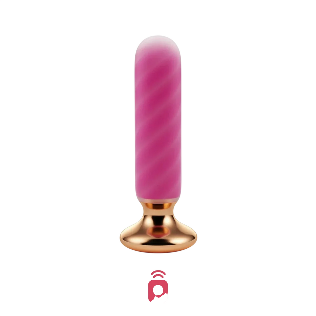 Honey Play Box, Rose Twister, Vibrating Anal Plugs, 10 Vibrating Modes, Hands-Free Remote, Curved, USB Rechargeable, ABS+Medical Silicone, 12.95 × 3.00 cm, Pink - Feel You