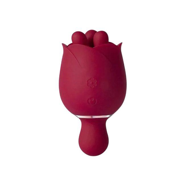 Honey Play Box, Rosewyn, Vibrator & Pinpoint Stimulator 2-In-1, 9 Rotating Modes & Finger Pinching Stimulation, Rose, USB Rechargeable, Silicone+ABS, 10.57 × 4.45 cm, Red - Feel You