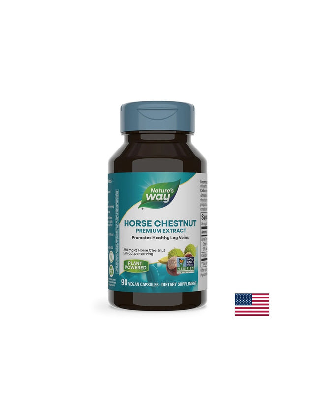 Horse Chestnut - Див кестен екстракт (при разширени вени), 90 капсули Nature’s Way - Feel You
