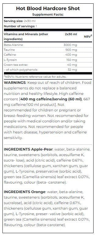 Hot Blood Hardcore Shot / 60 ml - Feel You