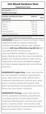 Hot Blood Hardcore Shot Box / 12 x 60 ml - Feel You