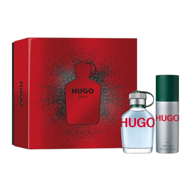 Hugo Man Set Hugo Boss: Hugo Green, Eau De Toilette, For Men, 75 ml + Hugo Man, Deodorant Spray, For Men, 150 ml - Feel You