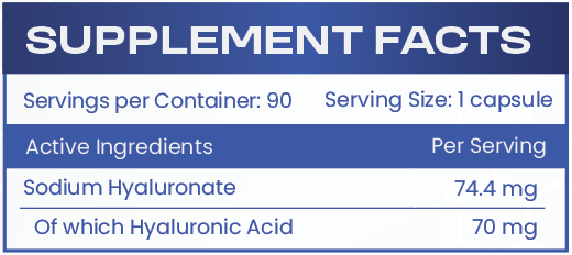 HS LABS - HYALURONIC ACID 70 mg - 90 Capsules