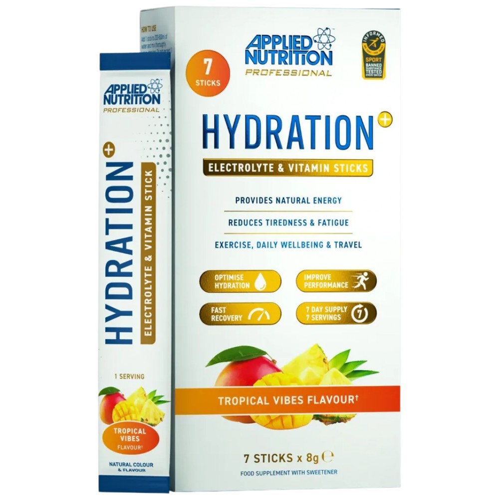 Hydration + Electrolyte & Vitamin Powder Stick Packs - 7 x 8 грама - Feel You