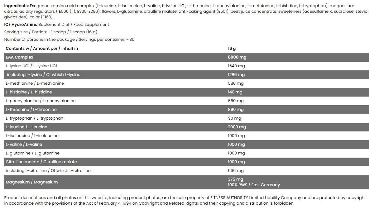 Hydro Amino / Ice Series - 16 грама - Feel You
