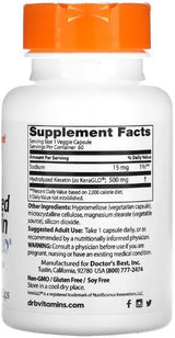 Hydrolyzed Keratin 500 mg | with KeraGLO® - 60 капсули - Feel You