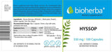 Hyssop Herb 330 mg - 100 капсули - Feel You