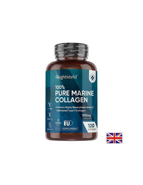 Млада кожа, здрави стави - Морски колаген (тип I), 120 капсули Weight World - Feel You