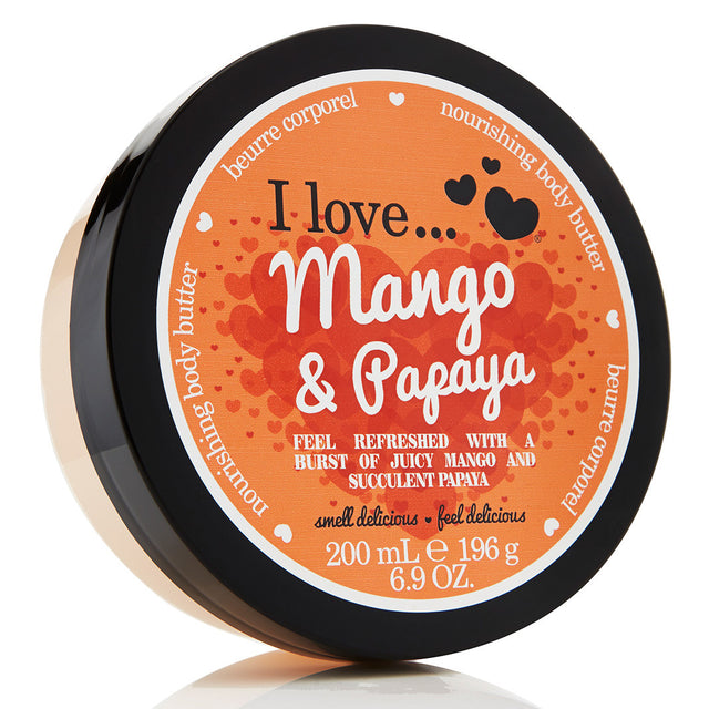 I Love, Mango & Papaya, Hydrating, Body Butter, 200 ml - Feel You
